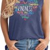 Womens Graphic Tank Tops Summer T Shirts Sleeveless Casual Loose Tunic Blouses